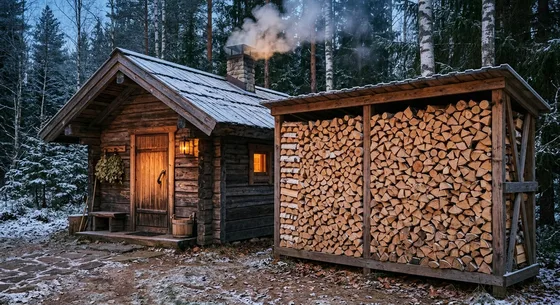Укладка дров в Рублёве, улица Привокзальная, 38Б